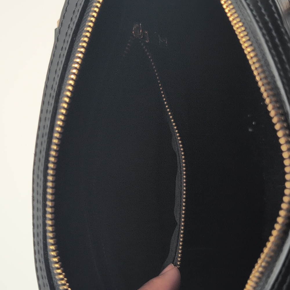Louis Vuitton LV| Black Epi Handbag with Gold Toned Accents - Picture 12 of 16